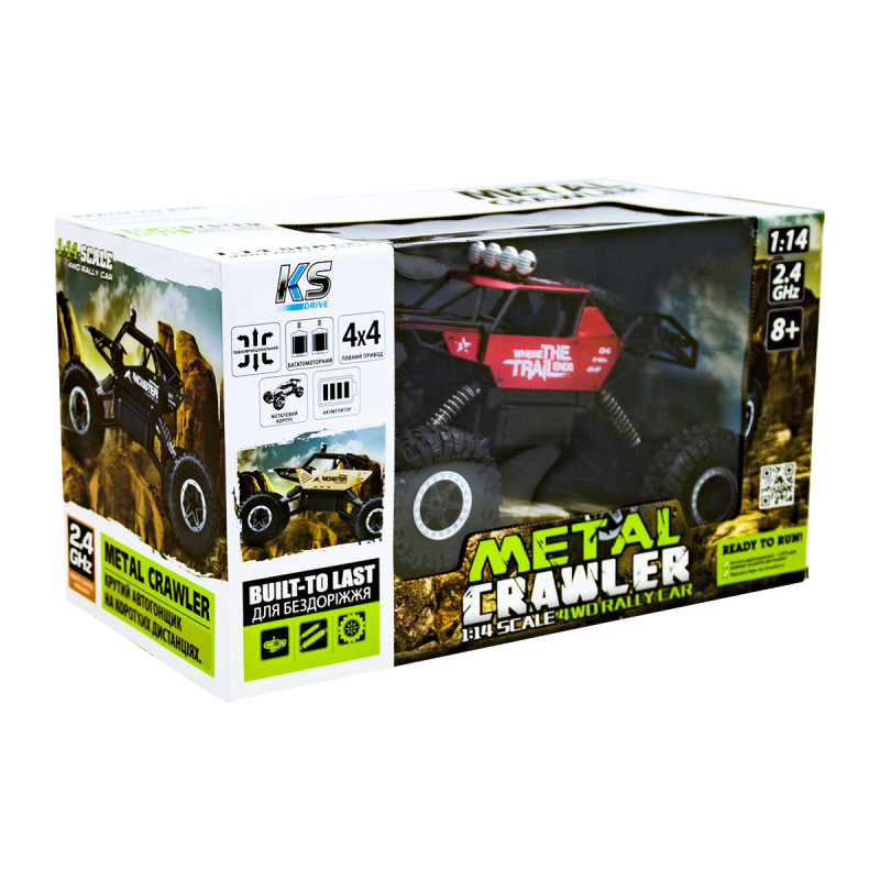 Автомобіль OFF-ROAD CRAWLER з р/к - WHERE THE TRAIL ENDS (червоний, акум. 7.2V, метал. корпус, 1:14)