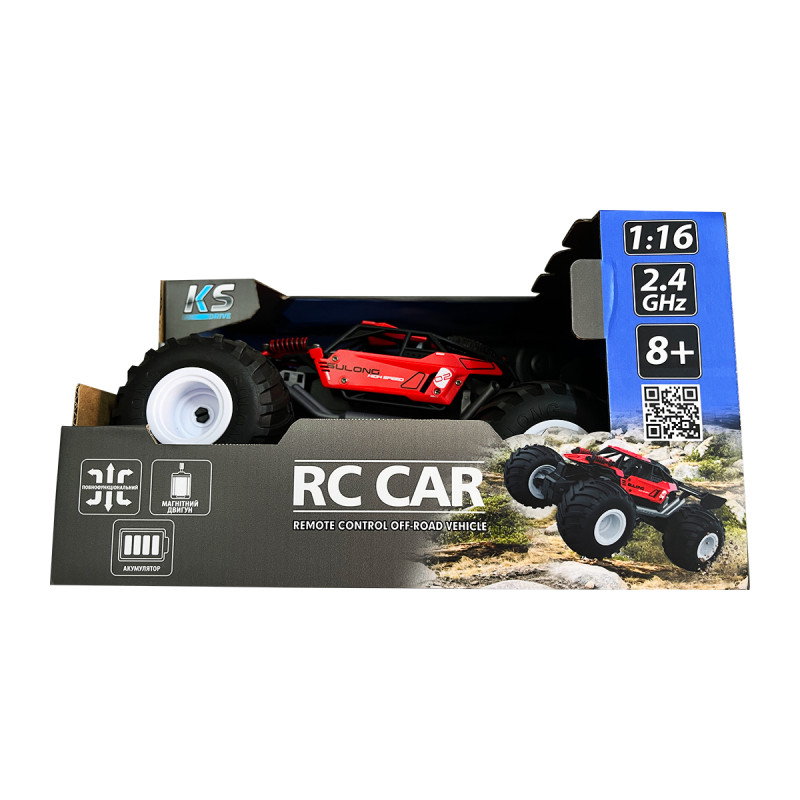 Автомобіль OFF-ROAD на р/к – STRONG POWER (червоний, 1:16, 2.4 ГГц, акум. 3,7 V)