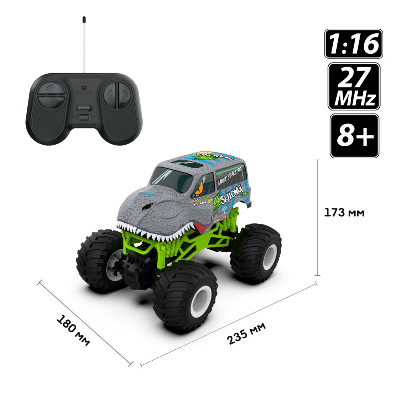 Автомобіль BIGFOOT з р/к – DINOSAUR (1:16, 27 МГц (MHz))