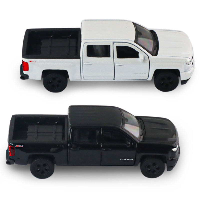 Автомодель - CHEVROLET SILVERADO 2017 (перламутрово-білий, чорний)