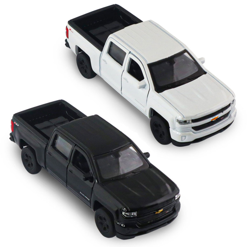 Автомодель - CHEVROLET SILVERADO 2017 (перламутрово-білий, чорний)