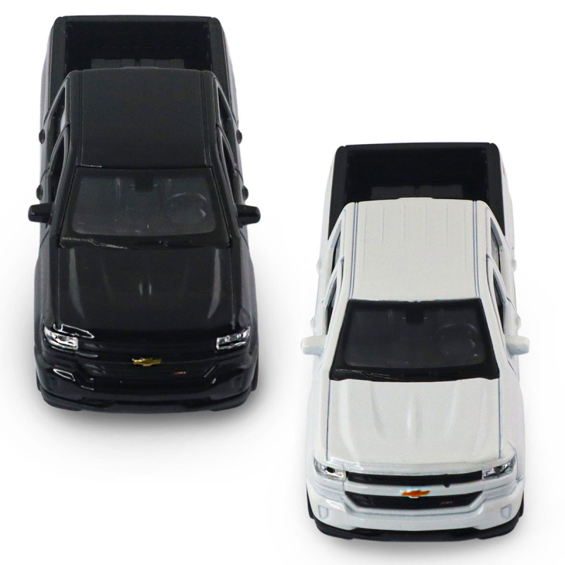 Автомодель - CHEVROLET SILVERADO 2017 (перламутрово-білий, чорний)