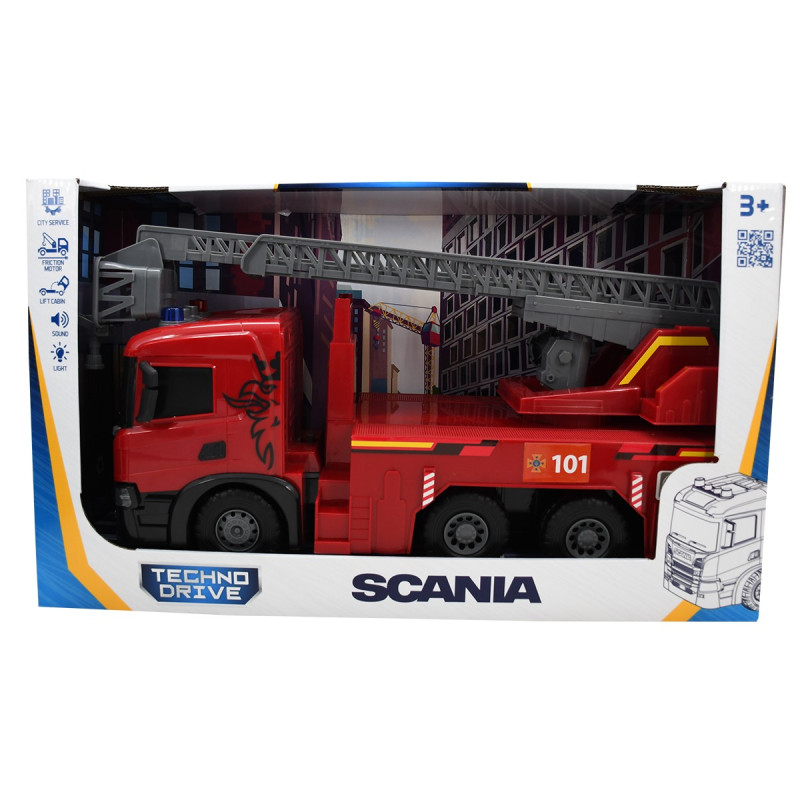 Автомодель серії "Super Big Truck" – ПОЖЕЖНА МАШИНА SCANIA (світло, звук, функ. води)