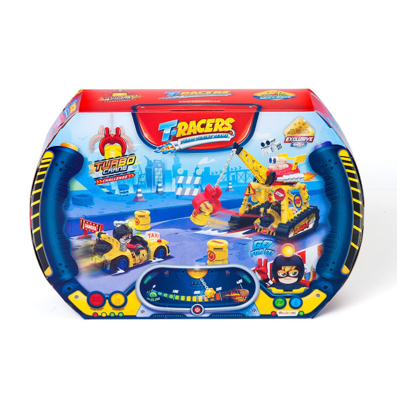 Ігровий набір T-RACERS - ТУРБОКРАН (машинка-конструктор, гонщик, аксес.)