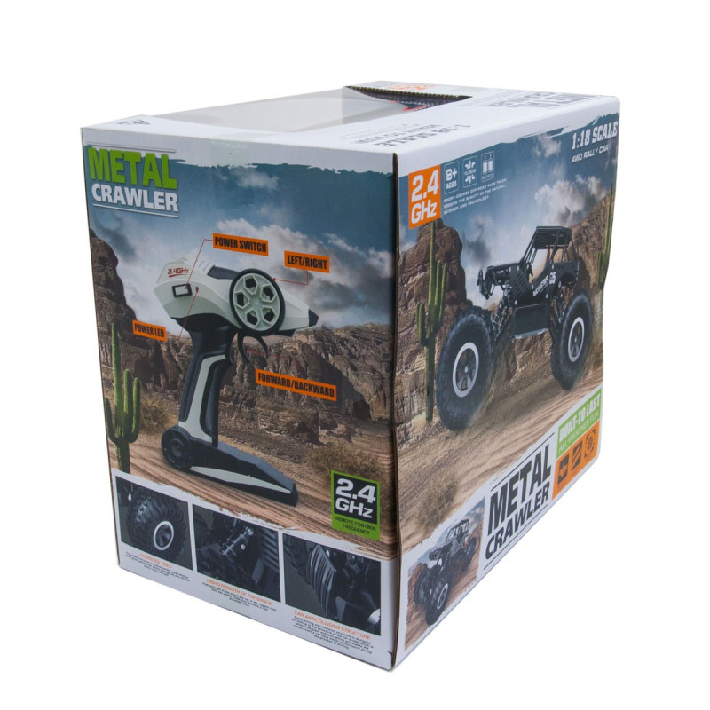Автомобіль OFF-ROAD CRAWLER з р/к - TIGER (матовий чорний, акум. 4,8V, метал. корпус, 1: 18)