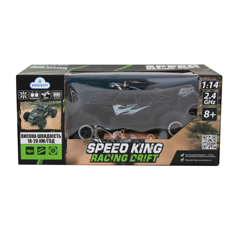 Автомобіль OFF-ROAD CRAWLER з р/к - SPEED TEAM (чорний, метал. корпус, акум. 6V, 1:14)