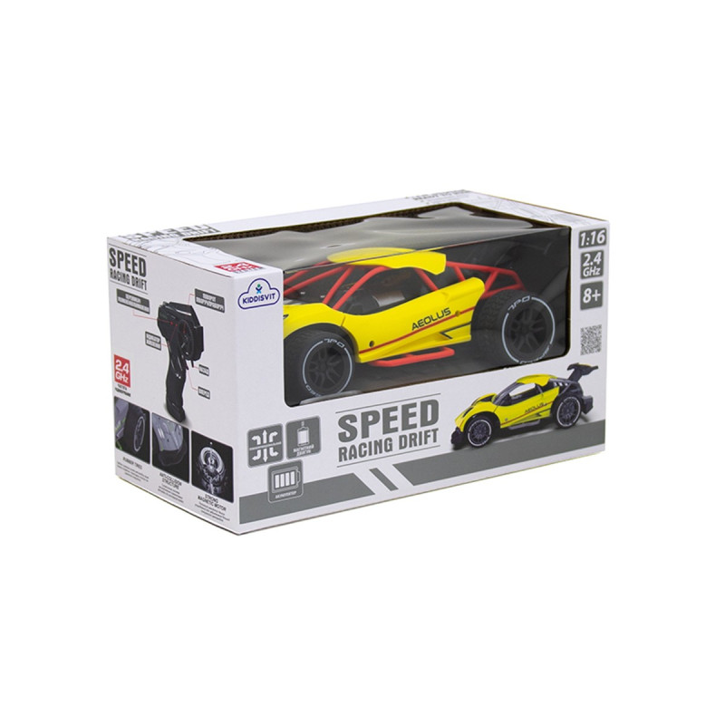 Автомобіль SPEED RACING DRIFT з р/к - AEOLUS (жовтий, акум.3,7V, 1:16)
