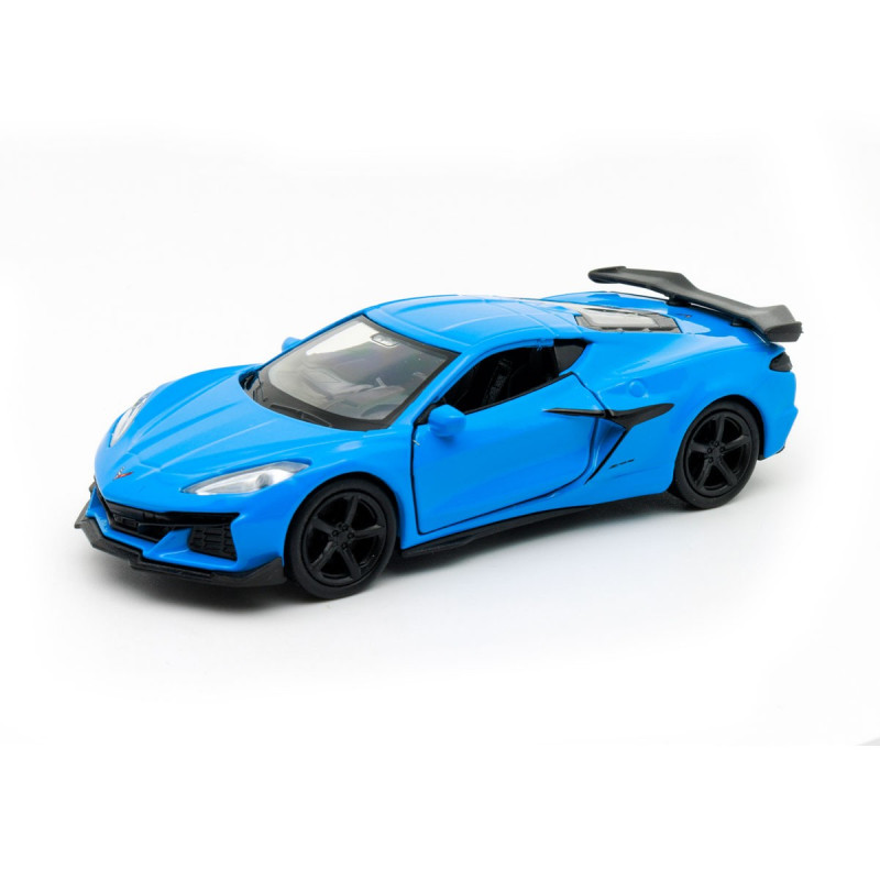 Автомодель - CHEVROLET CORVETTE Z06 2023 (помаранчевий, світло-блакитний)