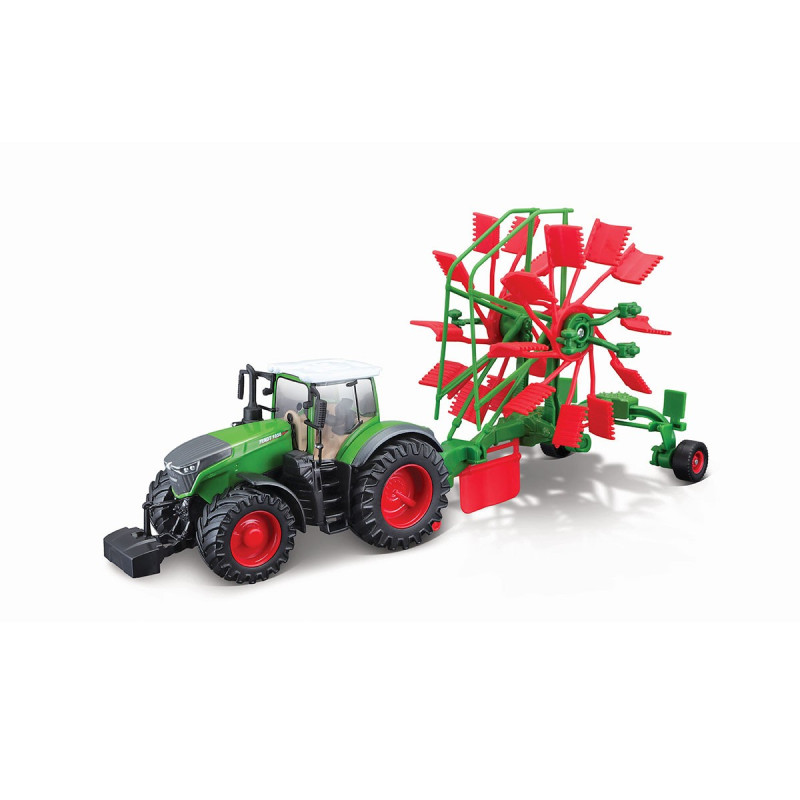Модель - ТРАКТОР FENDT 1050 VARIO з роторними валковими граблями (10 cm)