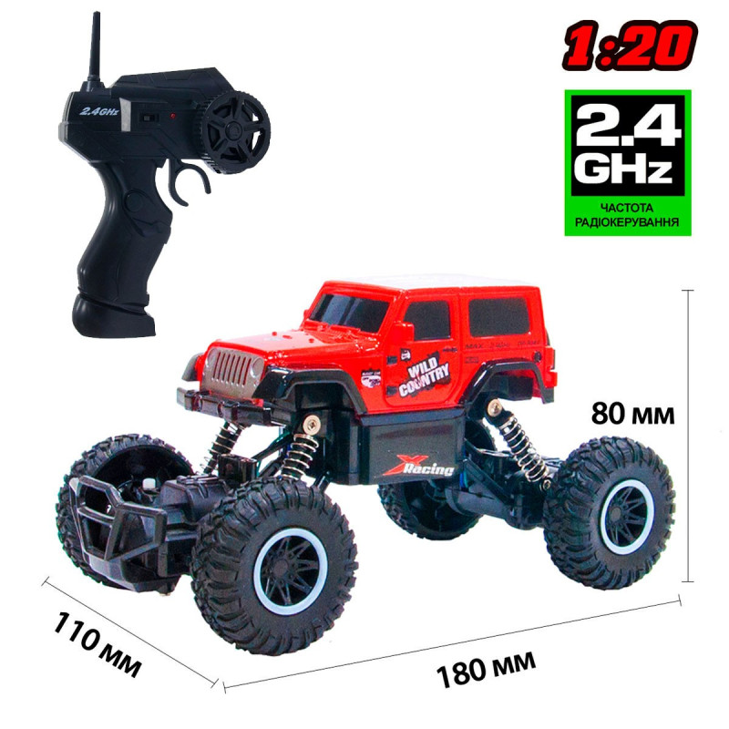 Автомобіль OFF-ROAD CRAWLER з р/к - WILD COUNTRY (червоний, акум. 3,6V, 1:20)