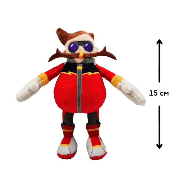М'яка іграшка на кліпсі SONIC PRIME – ДОКТОР ЕҐМАН (15 cm)