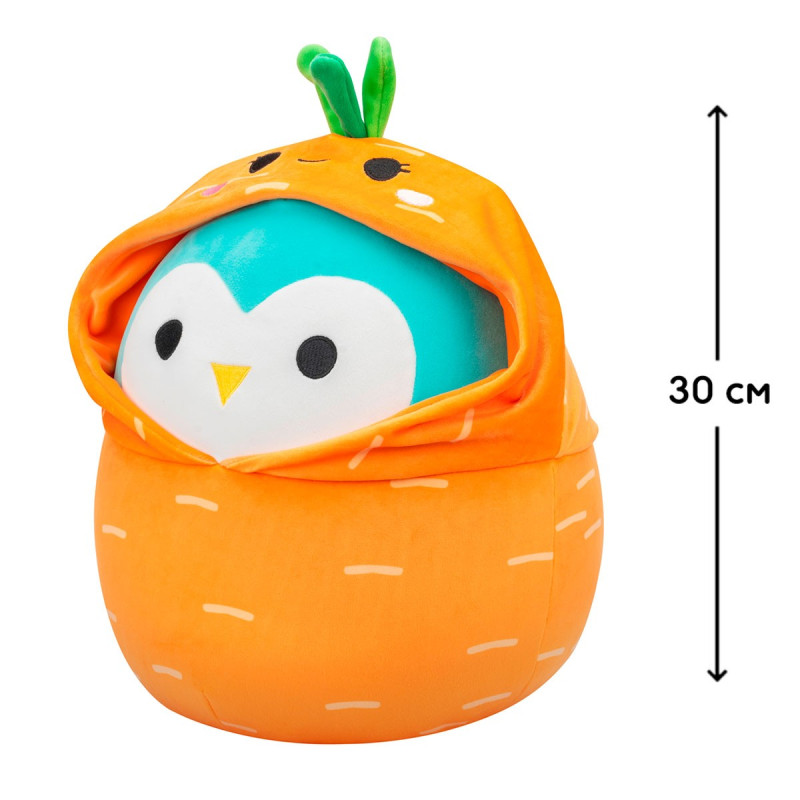 М'яка іграшка SQUISHMALLOWS - СОВА ВІНСТОН (30 cm, у одязі)
