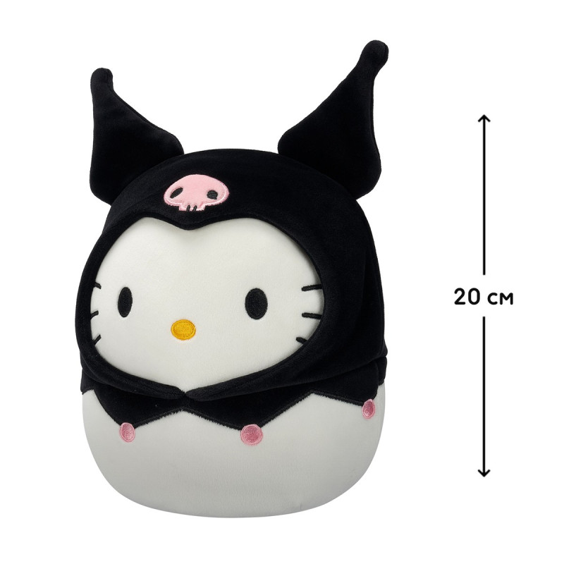 М'яка іграшка SQUISHMALLOWS серії "Хелоу Кітті" - ХЕЛОУ КІТТІ В ОБРАЗІ КУРОМІ (20 cm)