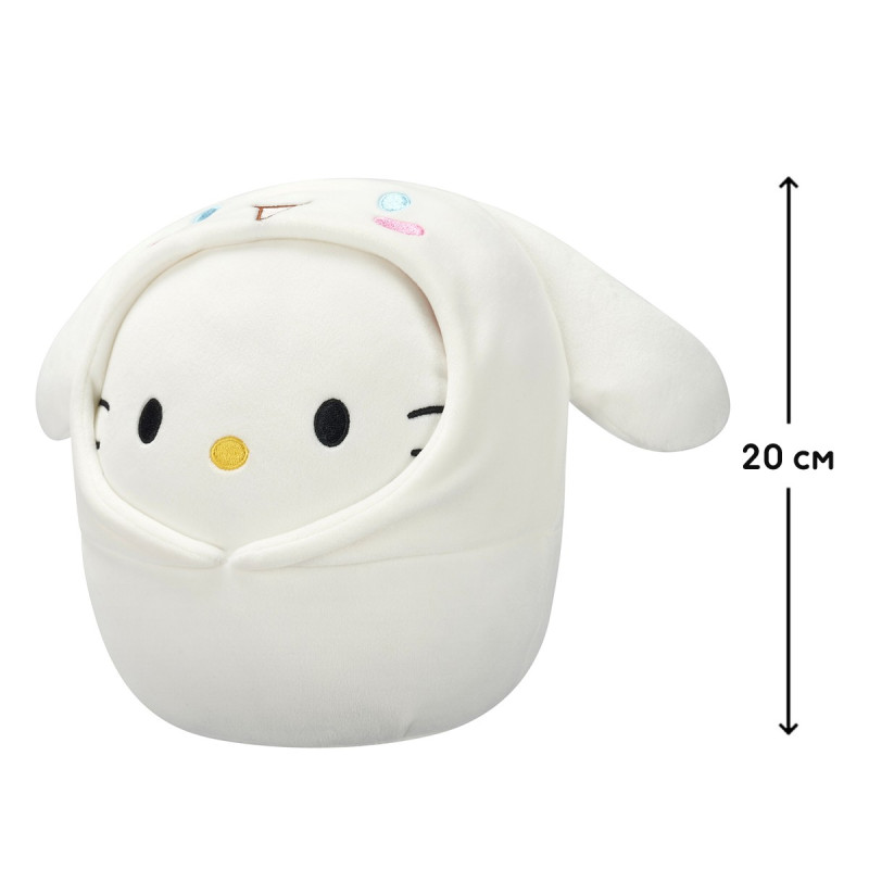 М'яка іграшка SQUISHMALLOWS серії "Хелоу Кітті" - ХЕЛОУ КІТТІ В ОБРАЗІ СІННАМОРОЛЛ (20 cm)