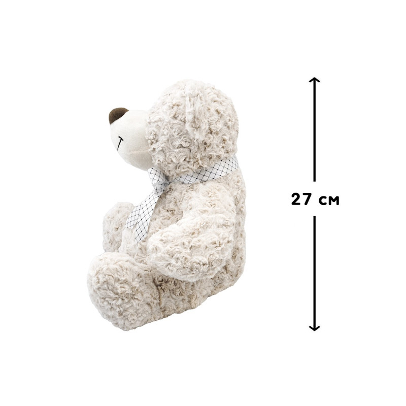 M'як. ігр. – ВЕДМІДЬ (білий, з бантом, 27 cm)