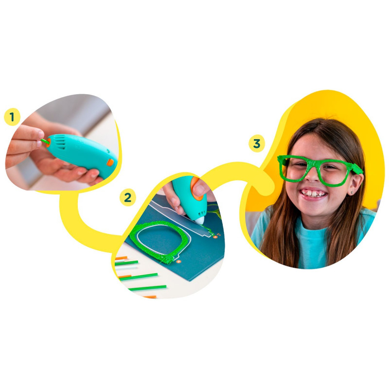 3D-ручка 3Doodler Start Plus для дитячої творчості базовий набір - КРЕАТИВ (72 стрижні)