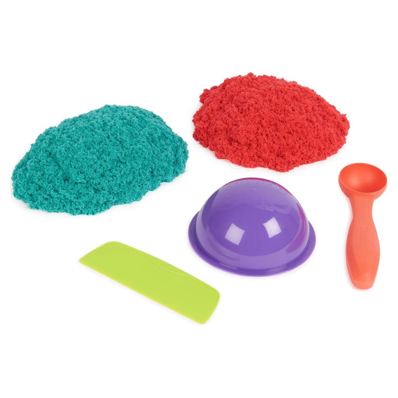 Набір піску для дитячої творчості - KINETIC SAND БАРВИСТИЙ ДУЕТ (2 кольори, 680 g, аксес.)