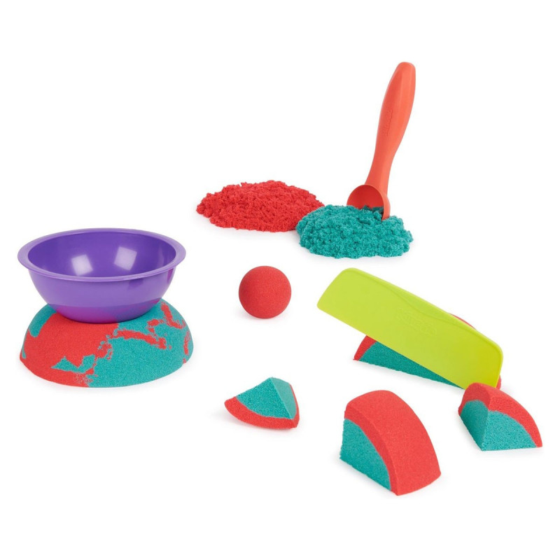 Набір піску для дитячої творчості - KINETIC SAND БАРВИСТИЙ ДУЕТ (2 кольори, 680 g, аксес.)