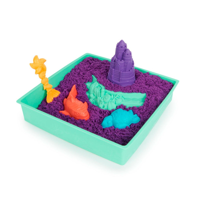 Набір піску для дитячої творчості - KINETIC SAND V2 ЗАМОК З ПІСКУ (фіолетовий, 454 g, аксес.)