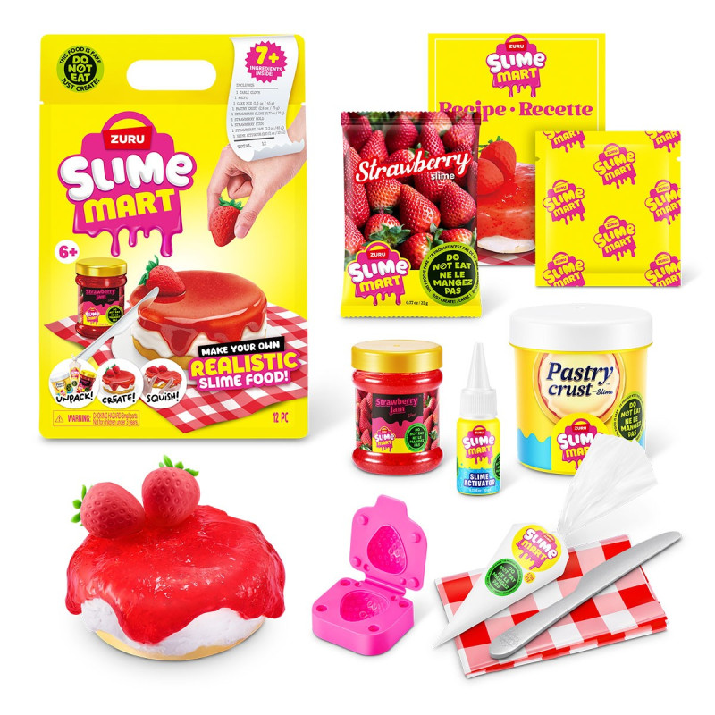 Ігровий набір зі слаймами SLIME MART серії "Shopping Bag" – ПОЛУНИЧНИЙ ЧИЗКЕЙК