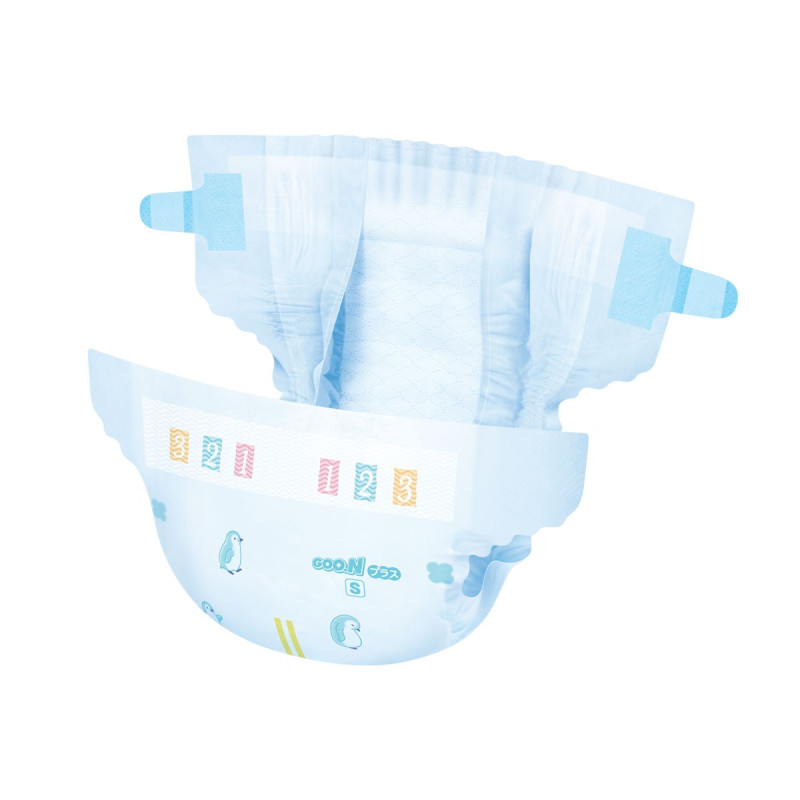 Підгузки GOO.N Plus для дітей 4-8 кг (розмір S, на липучках, унісекс, 70 шт)