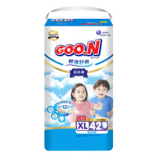 Трусики-підгузки GOO.N Slim & Comfortable для дітей 12-17 кг (розмір 5(XL), унісекс, 42 шт)