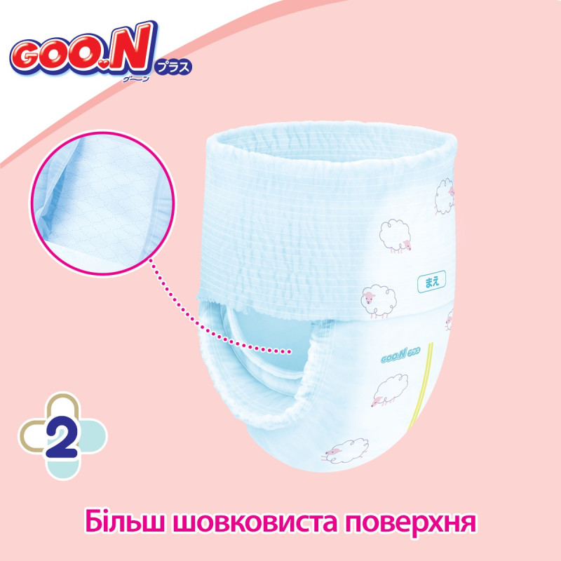 Трусики-підгузки GOO.N Plus для дітей 12-20 кг (розмір XL, унісекс, 38 шт.)
