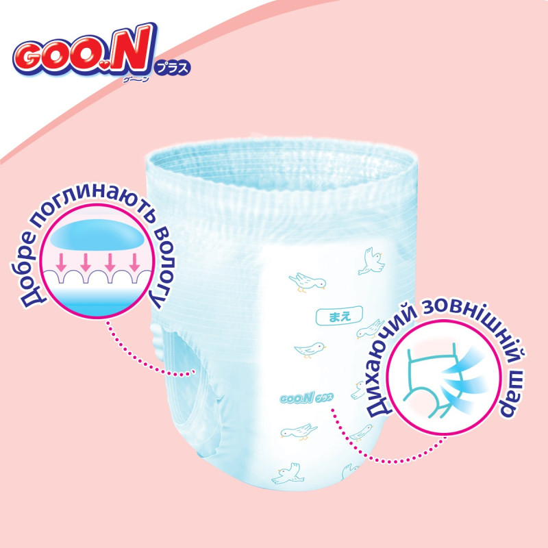 Трусики-підгузки GOO.N Plus для дітей 13-25 кг (розмір ХXL, унісекс, 28 шт.)
