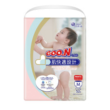 Трусики-підгузки GOO.N Plus для дітей 6-12 кг (розмір M, унісекс, 52 шт.)