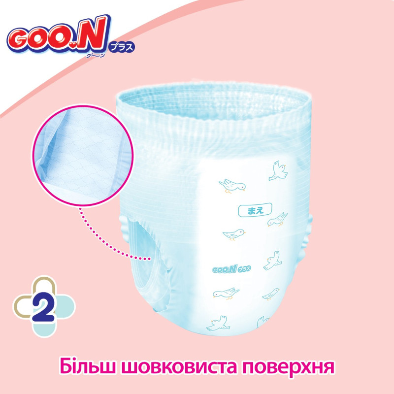 Трусики-підгузки GOO.N Plus для дітей 6-12 кг (розмір M, унісекс, 52 шт.)