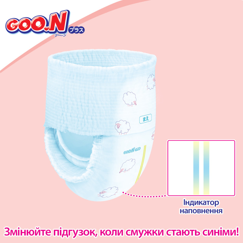 Трусики-підгузки GOO.N Plus для дітей 6-12 кг (розмір M, унісекс, 52 шт)