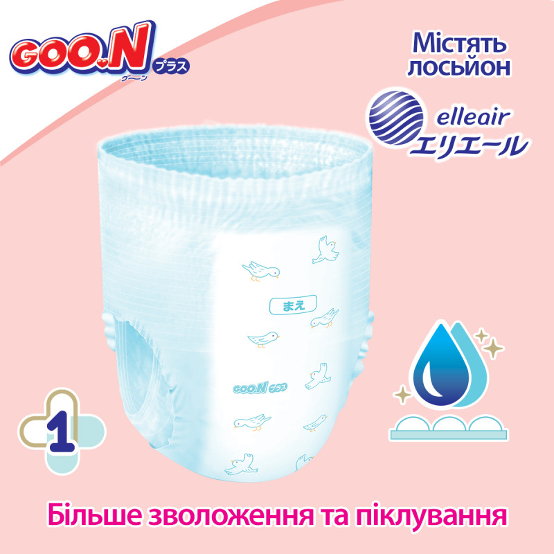 Трусики-підгузки GOO.N Plus для дітей 13-28 кг (розмір ХXL, унісекс, 28 шт)